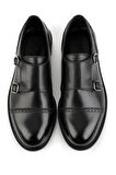 Siyah Hakiki Deri Erkek Klasik Ayakkabı E01580785403