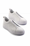 Beyaz Hakiki Deri Erkek Sneaker E01585712803