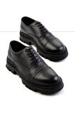 Siyah Hakiki Deri Erkek Klasik Ayakkabı E01589330803