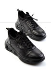 Siyah Hakiki Deri Erkek Sneaker E01589463303