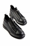 Siyah Leather Erkek Sneaker E01585756540