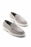Gri Süet Hakiki Deri Erkek Casual Ayakkabı E01585722502