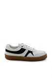 Beyaz Lacivert Leather Erkek Sneaker E01585002603