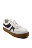 Beyaz Lacivert Leather Erkek Sneaker E01585002603