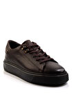 Kahve Hakiki Deri Erkek Sneaker E01593050503