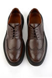Kahve Hakiki Deri Erkek Oxford Ayakkabı E01597000340