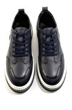 Lacivert Hakiki Deri Erkek Casual Ayakkabı E01610202543