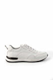 Beyaz Hakiki Deri Erkek Sneaker E01629995703