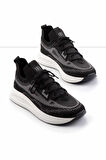 Siyah Beyaz Triko  Erkek Sneaker E01768002382