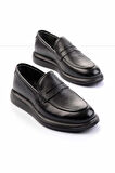 Siyah Leather Erkek Loafer Ayakkabı E01798045840