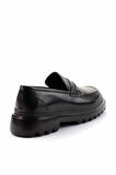 Siyah Antik Hakiki Deri Erkek Loafer Ayakkabı E01798105541