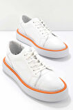 Beyaz Hakiki Deri Erkek Sneaker E01811220103