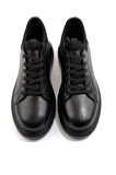 Siyah Hakiki Deri Erkek Sneaker E01811099343