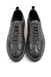 Gri Hakiki Deri Erkek Sneaker E01811415743