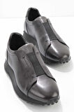 Gri Hakiki Deri Erkek Sneaker E01901617803