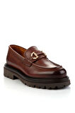 Kahve Hakiki Deri Erkek Loafer Ayakkabı E01901149441
