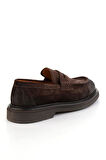 Kahve Hakiki Deri Erkek Loafer Ayakkabı E01901495302