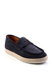 Lacivert Leather Erkek Espadril E01901361702