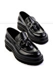 Siyah Leather Erkek Loafer Ayakkabı E01901494141
