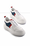 Beyaz Kırmızı Leather Erkek Sneaker E01901251843