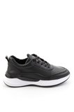 Siyah Hakiki Deri Erkek Sneaker E01958176543