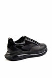 Siyah Hakiki Deri Erkek Sneaker E01958172803