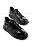 Siyah Rugan Hakiki Deri Erkek Sneaker E01958172008