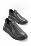 Siyah Hakiki Deri Erkek Casual Ayakkabı E01958156843