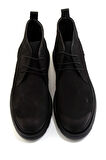 Siyah Hakiki Deri Erkek Bot & Bootie E02054070801