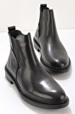 Siyah Leather Erkek Bot & Bootie E02194012003