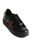 Bambi Siyah Kursun  Kadın Sneaker E0220633309