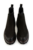 Siyah Hakiki Deri Erkek Bot & Bootie E02304200101