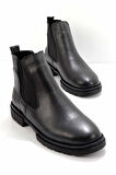 Siyah Leather Erkek Bot & Bootie E02378051203