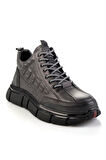 Gri Hakiki Deri Erkek Bot & Bootie E02398400103