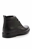 Siyah Hakiki Deri Erkek Bot & Bootie E02399201403