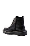 Siyah Leather Erkek Bot & Bootie E02401702143