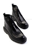 Siyah Leather Erkek Bot & Bootie E02401702143