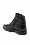 Siyah Antik Hakiki Deri Erkek Bot & Bootie E02440703141