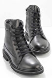 Siyah Leather Erkek Bot & Bootie E02549517203