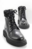 Siyah Leather Erkek Bot & Bootie E02549519403