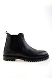 Siyah Hakiki Deri Erkek Bot & Bootie E02593411640