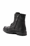 Siyah Hakiki Deri Erkek Bot & Bootie E02733083503