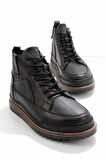 Siyah Leather Erkek Bot & Bootie E02733091103
