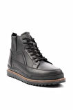 Siyah Leather Erkek Bot & Bootie E02733091103