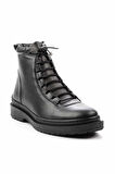 Siyah Hakiki Deri Erkek Bot & Bootie E02759601403