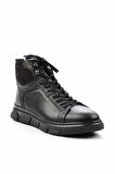 Siyah Hakiki Deri Erkek Bot & Bootie E02759095703