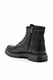 Siyah Hakiki Deri Erkek Bot & Bootie E02759601003