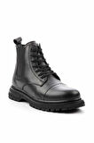 Siyah Hakiki Deri Erkek Bot & Bootie E02759974103