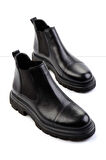 Siyah Leather Erkek Bot & Bootie E02757665240
