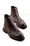 Siyah Leather Erkek Bot & Bootie E02757713241
